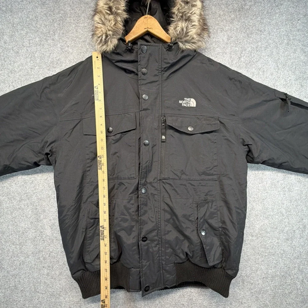 The North Face Jacket Mens XL Black Goose Down Fill Gotham Faux Fur